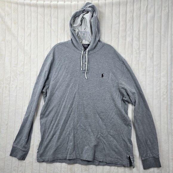 Polo Ralph Lauren Men's Quarter Button Drawstring Hoodie Sweater Size XL - Picture 1 of 11